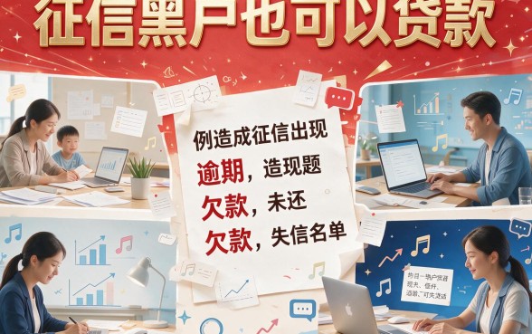 征信黑了烂了也不怕！手机黑户专享贷款，秒下款速存必看！
