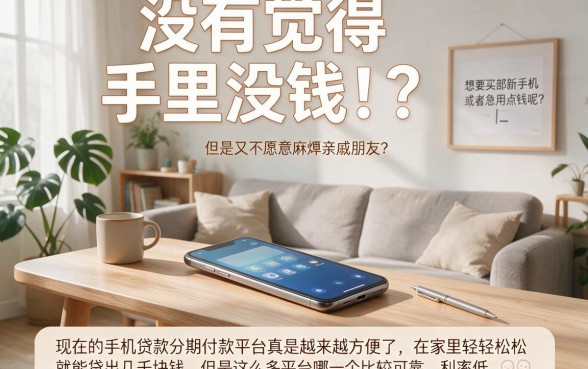 2026年手机贷款分期借款平台TOP5优选！这5个你一定要知道