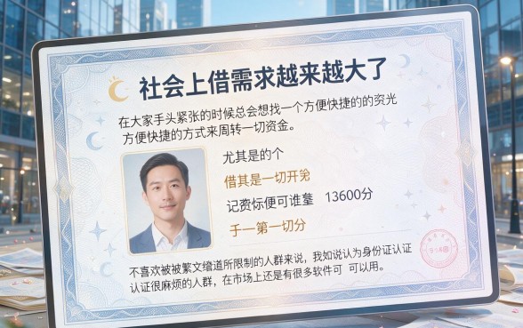 2026这5个网贷平台借钱不用身份证认证，速记速用