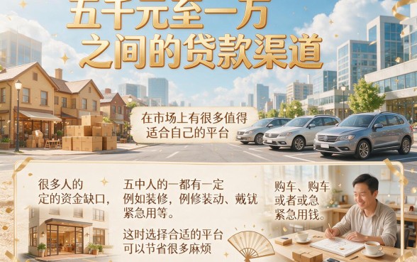 5000到10000的贷款口子大盘点，这5个对资质要求不高
