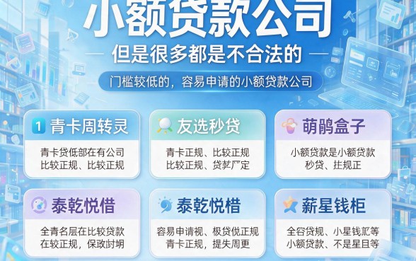 2026年门槛低的小额贷款正规平台有哪些呢？这5个80000借款平台真省心