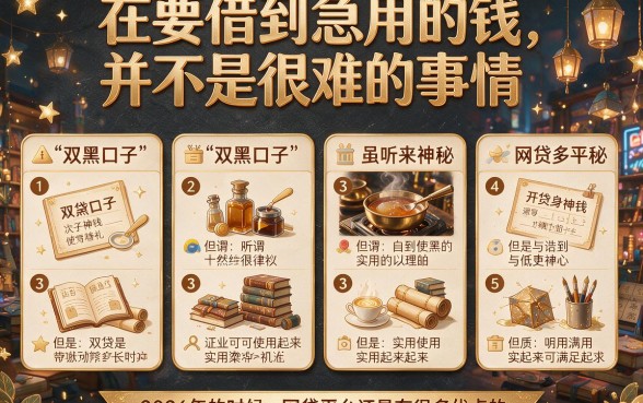2026年网贷双黑口子大盘点！这5个必试渠道，轻松借款20000