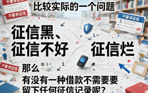 征信黑、征信不好、征信烂必看：2026年大部分人不知道，这些借款竟然不需要征信记录