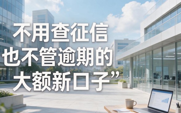 大额新口子重磅上线，无视逾期、无视征信也能秒下款！