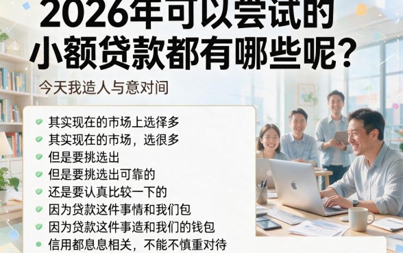2026年速速试申！这五个10000必下的小额贷款口子，临时周转太方便了