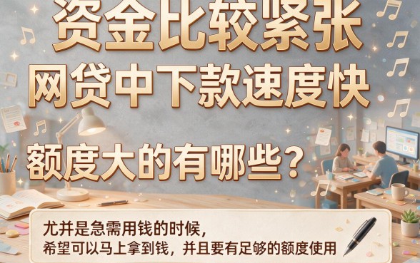 2026网贷哪些下款快额度大？这5个平台最高可借10000