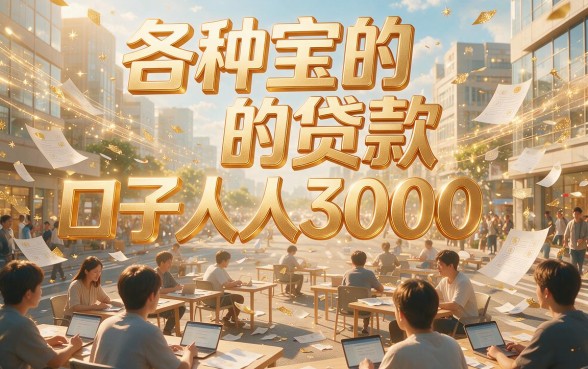 人人3000的各种宝贷款口子来了!2026内幕甄选5个门槛超低借钱平台