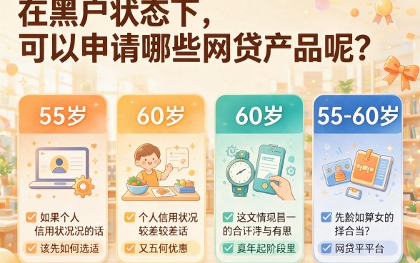 55-60岁适合黑户2026年这5个小额贷款app推荐，申请网贷就选它们