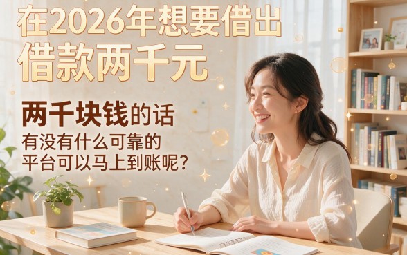2026年最新盘点：5个借款2000元直接下款的靠谱平台速览