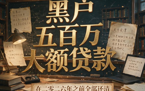 2026年还款规划揭秘：黑户如何成功贷款50万的内在逻辑