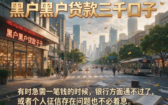 适合黑户2026年加急通道，5个芝麻分500也能下款3000的小额贷款口子力荐
