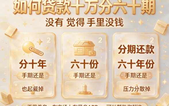 什么APP可以贷款10万分60期？2026这5个借款30000分60期不查的APP速记