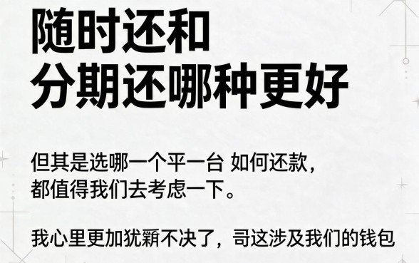 人人1000必看！随时还和分期还哪个好？这5个贷款APP分期还6000超划算
