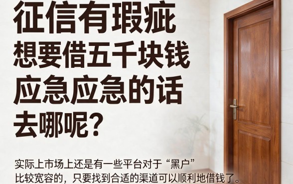 适合黑户我想借款5000元，这5个对黑户要求不高的贷款口子权威盘点