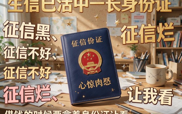 征信黑、征信不好、征信烂也能借钱？把身份证拍给我真的靠谱吗？深度揭秘！