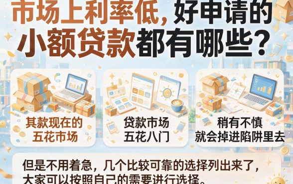 利息低好申请的小贷有哪些？这5个正规平台操作简单，权威盘点低息借款口子