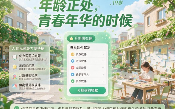19岁2026这五款分期借钱软件不查要求，1000额度秒到账够用