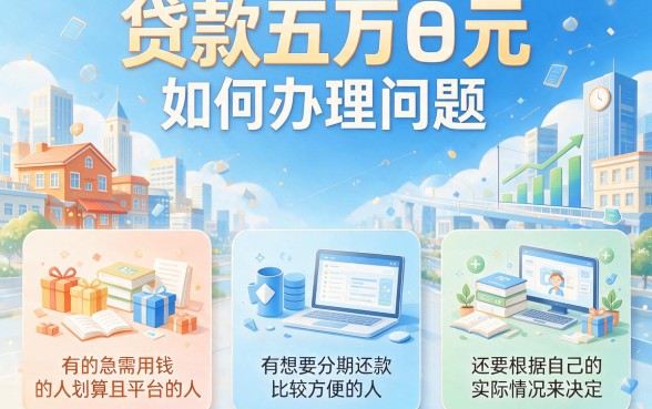 2026年贷款50000怎么贷？精选5种方法一次讲透，缺钱必看！