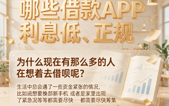什么借款app正规利息低？这5个平台借7000超划算