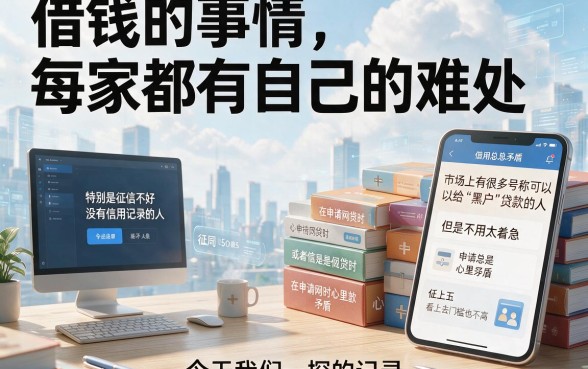 黑户网贷无征信门槛真的低吗？2026这5个5000元借款口子错过血亏