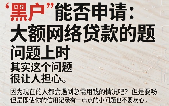 2026最新实测！黑户必看：这5个借款平台黑户也能借3000，大额网贷秒过技巧揭秘