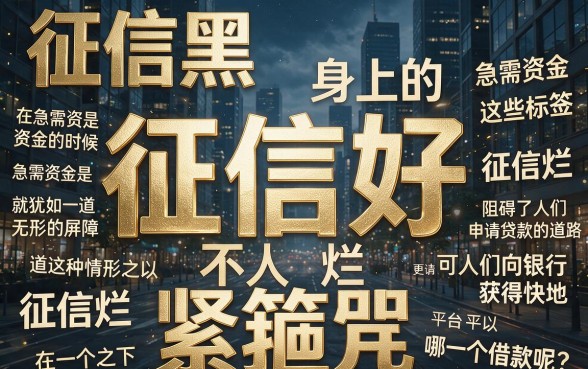 征信黑、不好、烂，手机借钱哪个下钱最快？内情揭秘来了