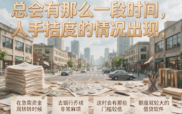 5个低门槛额度大的借款软件推荐，无视征信10000元稳下款
