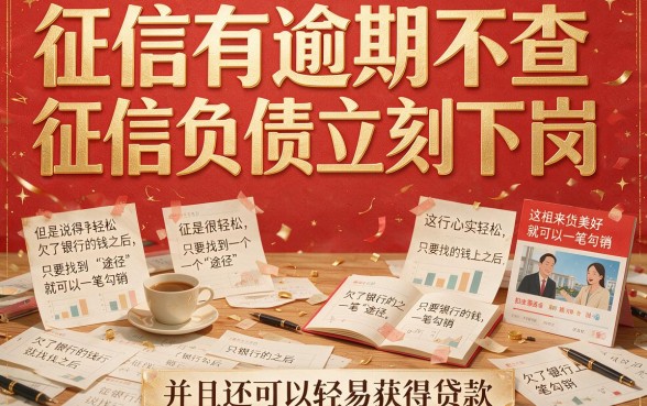 征信有逾期也能秒下款？不看征信负债的贷款真相大揭秘