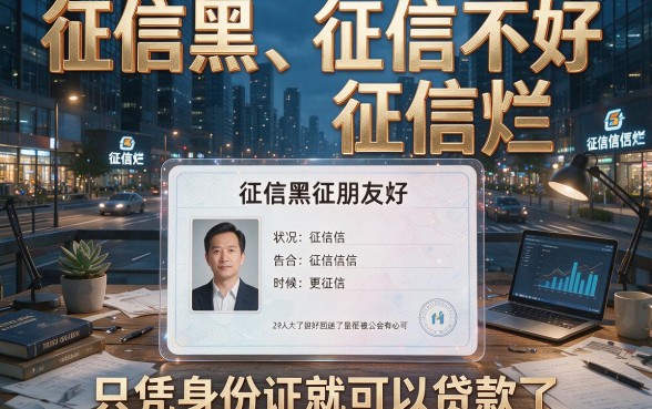 2026年借钱只要身份证不看征信的贷款真相大揭秘