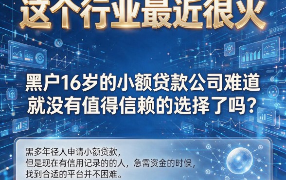 16岁黑户小额贷款平台2026最新盘点，这些方法一定要知道！