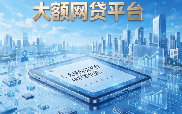2026必存！这5个利息比较低的大额网贷平台，20000元借款口子超划算