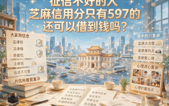征信黑了、征信不好、征信烂了芝麻信用分597也能借钱的经验分享