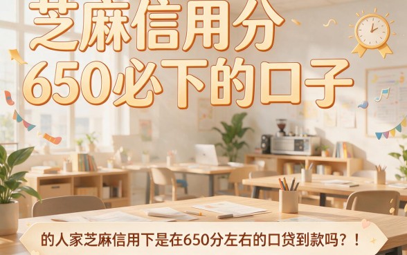 芝麻信用分650必下的口子盘点，这5个借款平台马上放款到账
