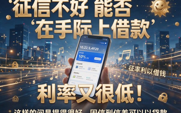 征信黑、征信不好、征信烂也能在手机上借钱利息低？深度测评揭晓真相！