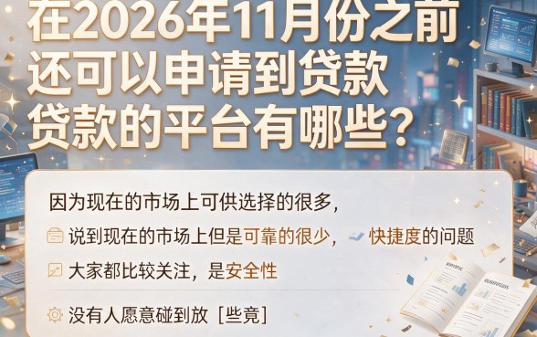 2026年11月还能下款的平台严选！这5个应急口子超方便