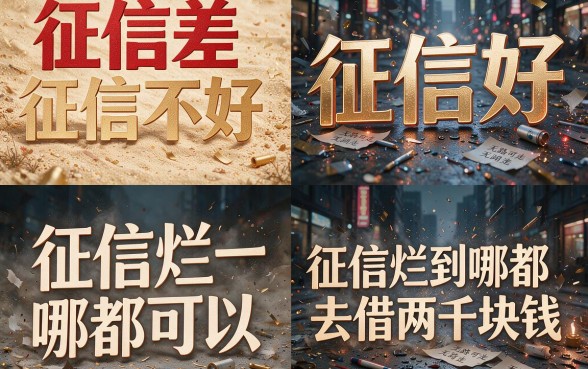 征信黑、征信不好、征信烂，2026年急需2000元到底去哪借才安全无坑？