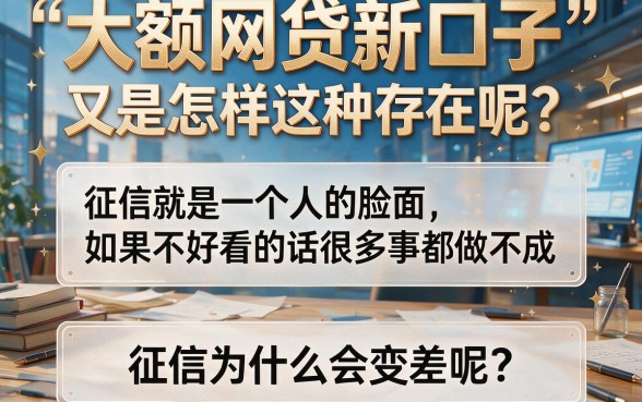 征信黑、征信不好、征信烂也能下款？2026大额网贷最新口子一文讲透