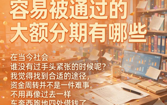 盘点不查征信易通过的大额分期平台，这几家征信要求低、下款快很实用