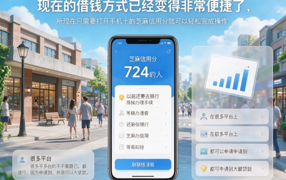 芝麻信用分724必看！2026年这5个大额贷款口子下款稳，借款5000门槛低专业力荐