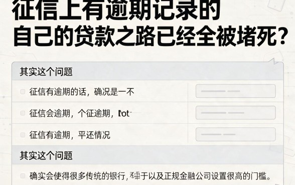 征信有逾期也能下款的贷款口子有哪些？这几个正规渠道一定要了解