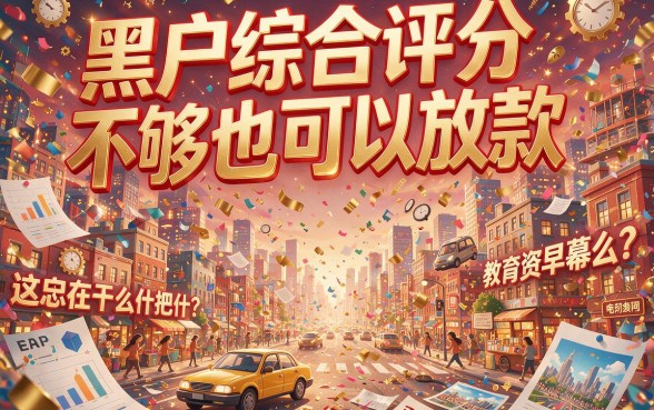 黑户综合评分不足也能下款？这些核心要点必须记下，一文讲透！