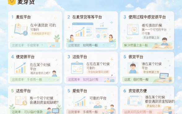 2026年像麦芽贷app一样的网贷平台合集，这5个借款7000的口子征信要求不高