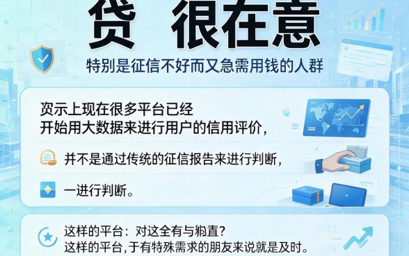 不查征信只查大数据的平台有哪些?这5个对征信要求不高的口子,借款30000很给力
