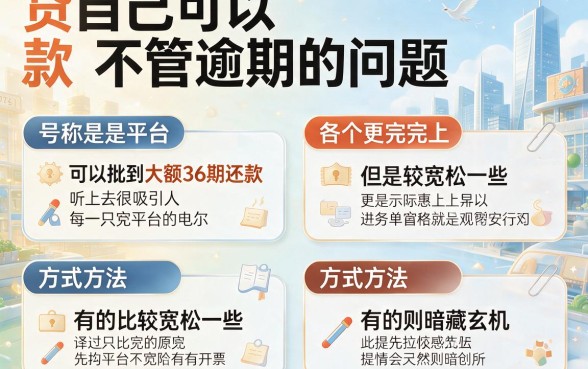 无视各种逾期!大额36期口子盘点,这5个不查逾期、额度5000起的专业口子直接陈列