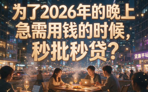 2026必囤！这5个夜间能秒过下款的口子，急用3000直接拿