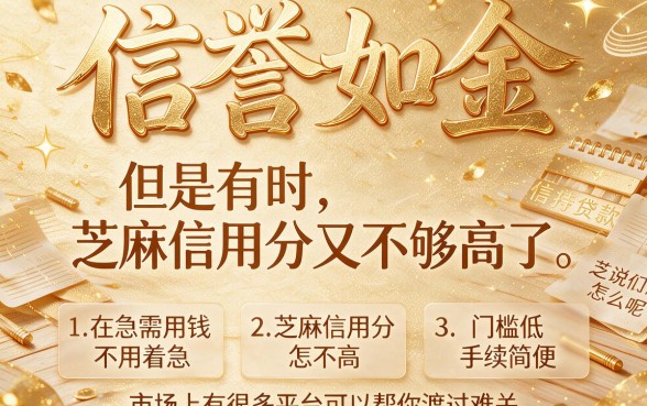 芝麻信用分不够能借钱？2026这5个低分秒下款APP，抢先收藏！