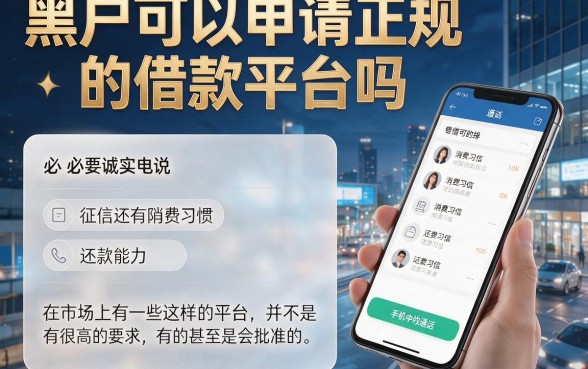 适合黑户2026年正规借款平台真的存在吗？手把手教你解锁这5个轻松上手、秒批2000的口子