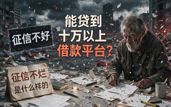 征信黑、征信不好、征信烂，急需10万该找什么借贷平台？内行经验与数据深度解析