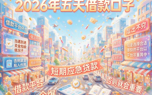 2026年5天借款口子大盘点！门槛低至5000，别再错过放款良机