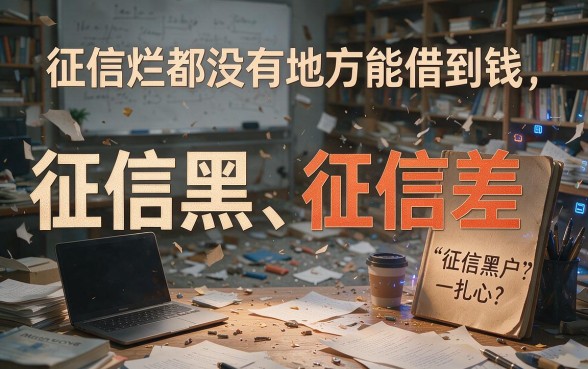 征信黑了、不好、烂了,哪里都借不到钱?别慌,这篇存好!